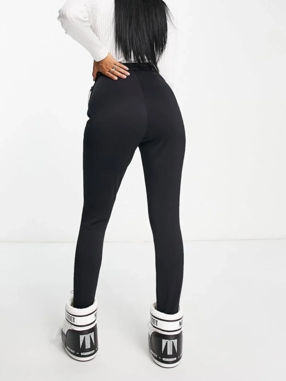 ASOS 4505 Ski & Snow Pants Hourglass Skinny Ski Pants W Stirrup Soft-shell 10 - Picture 4 of 9